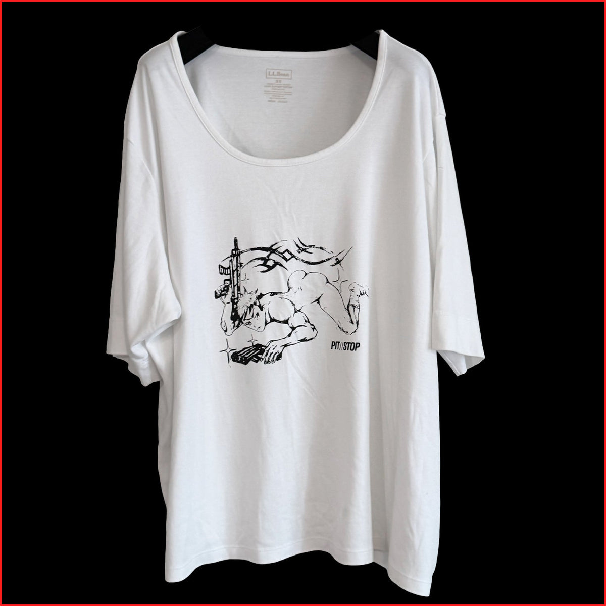 026 - White L.L.Bean T-Shirt (3XL) - Upcycled