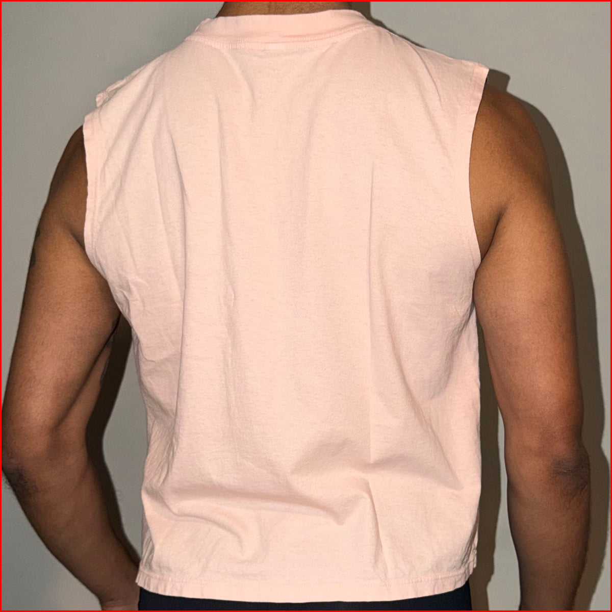 030 Pink Sleeveless T-Shirt back
