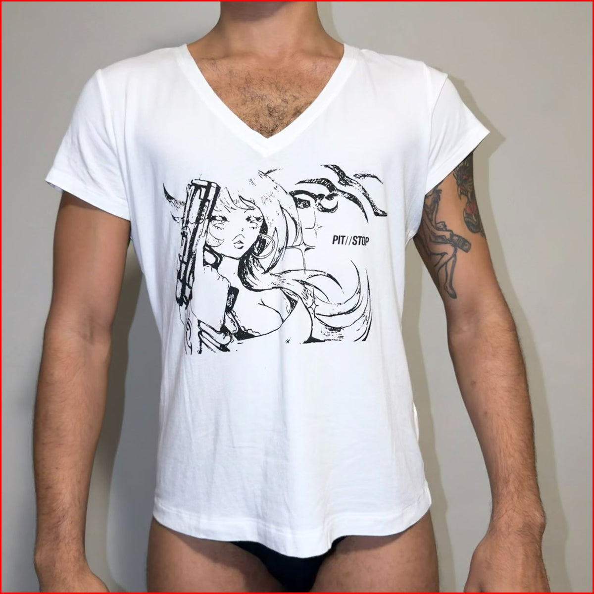 024 - White Banana Republic T-Shirt (L) - Upcycled